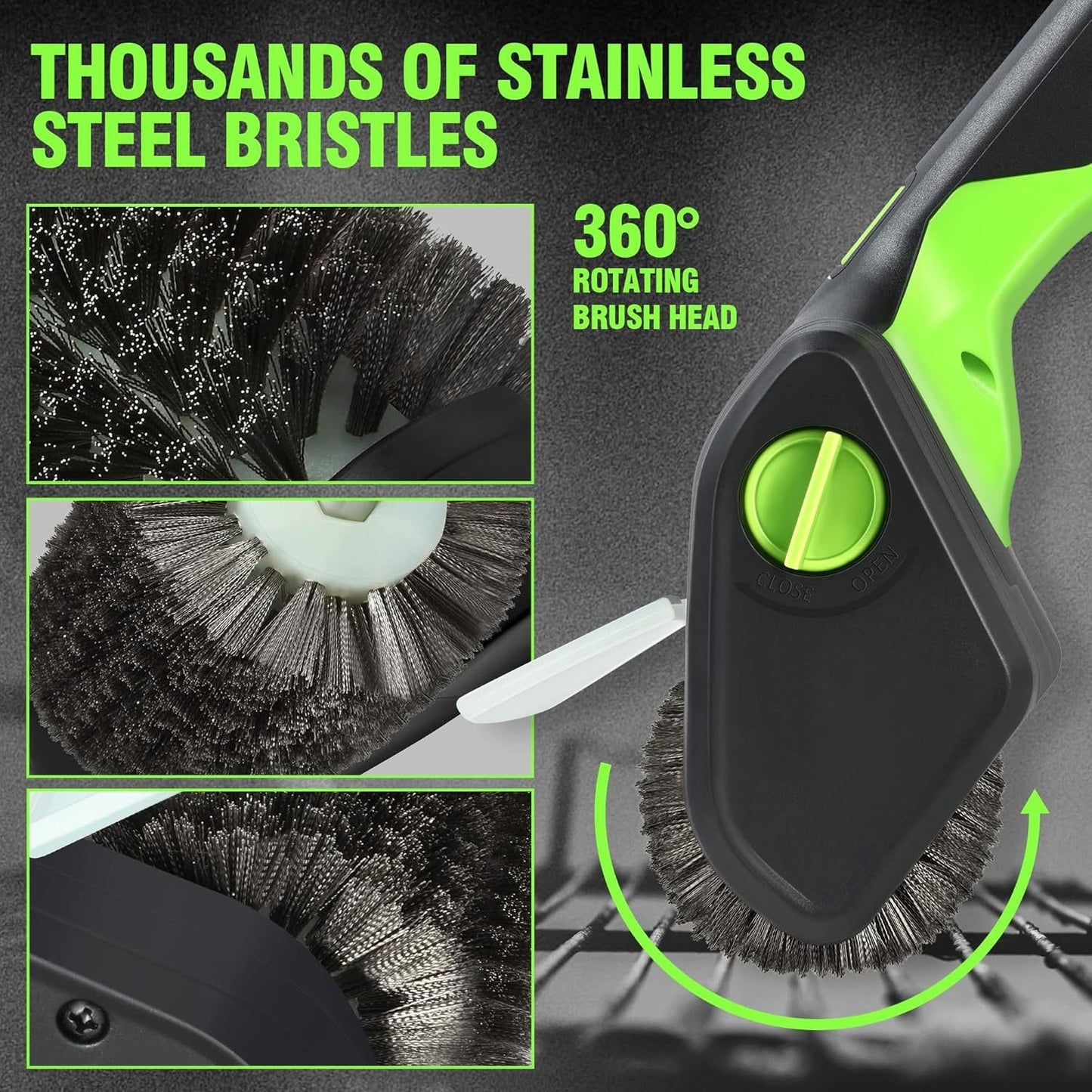 2-in-1 Wireless Electric Barbecue BBQ Cleaning Brush with 360° Rotating Head