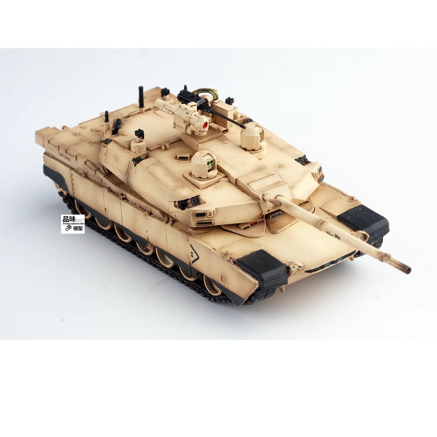 AM 1/72 US M1X Tank Abrams Tank Sand Color Finished Model Ornament Toys