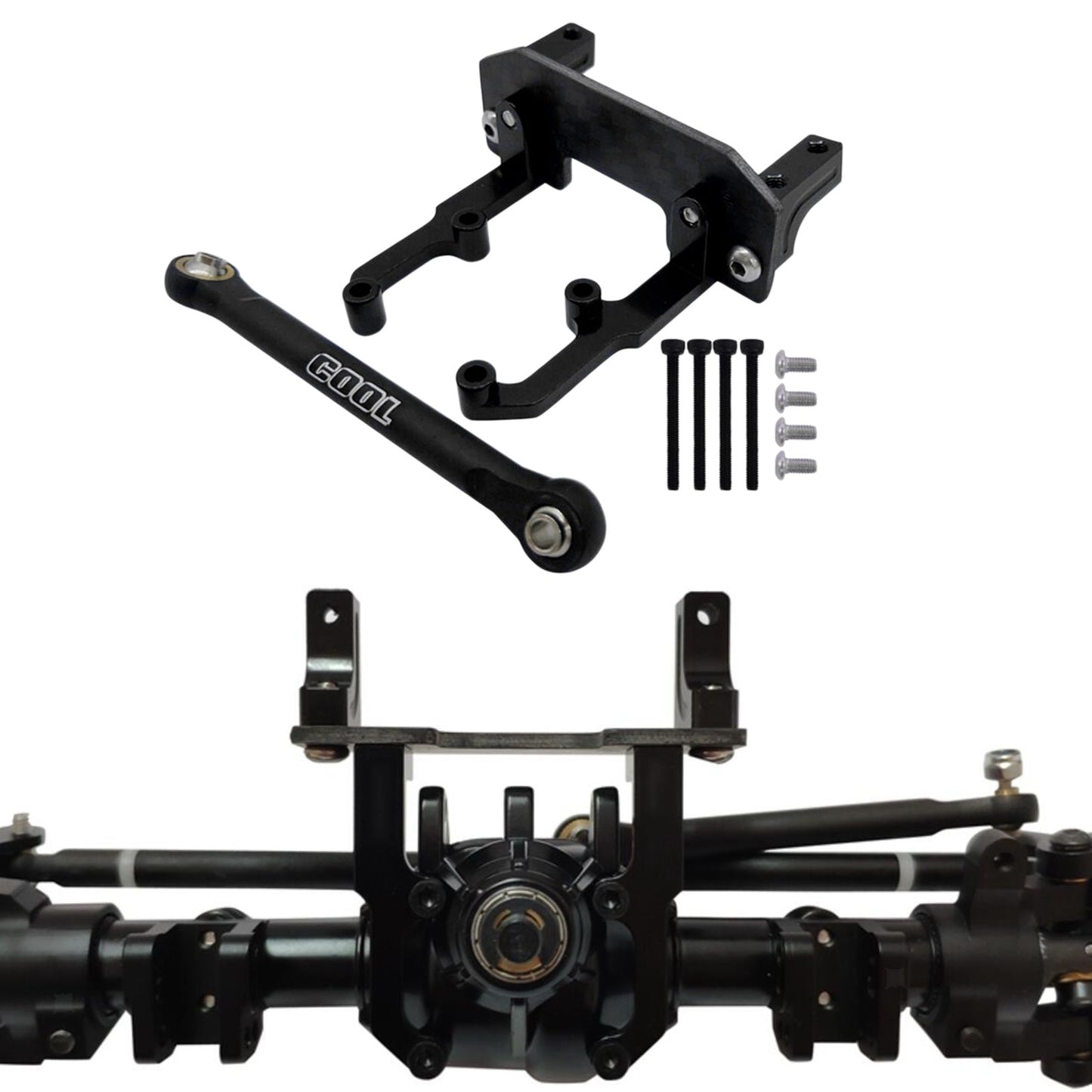 Servo Stand Mount+Steering Link Rod for Axial SCX10 II 90046/47 Axle 1/10 RC Car