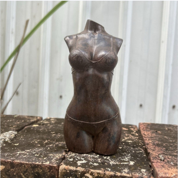 5,5"Natural Agarwood hand-carved Beauty Body Art Statue Men Gift Table Ornament