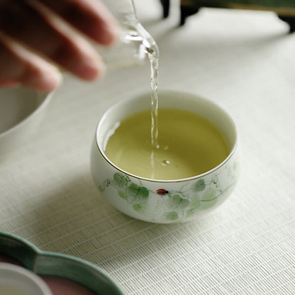 Underglaze Hand-Painted Ceramic Kung Fu Tea Cups Tea Cups Meditation Master Cup