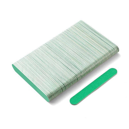 Nail Files 100Pcs Wood Double-Sided Professional Strong Sandpaper Polishing Tool