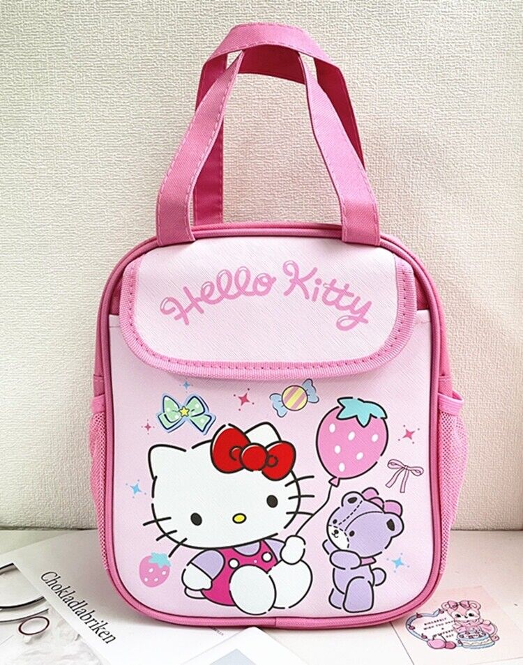 My Melody Cinnamoroll Kuromi Hello Kitty Lunch Bag Insulated Cooler Handbag Tote