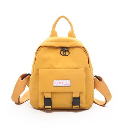 Waterproof Backpack Trendy Women Fashion Shoulder Bag Small Nylon School Bag 1PC