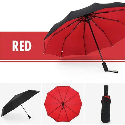 Strong Luxury Business Windproof Double Layer Resistant Umbrella Fully Automatic