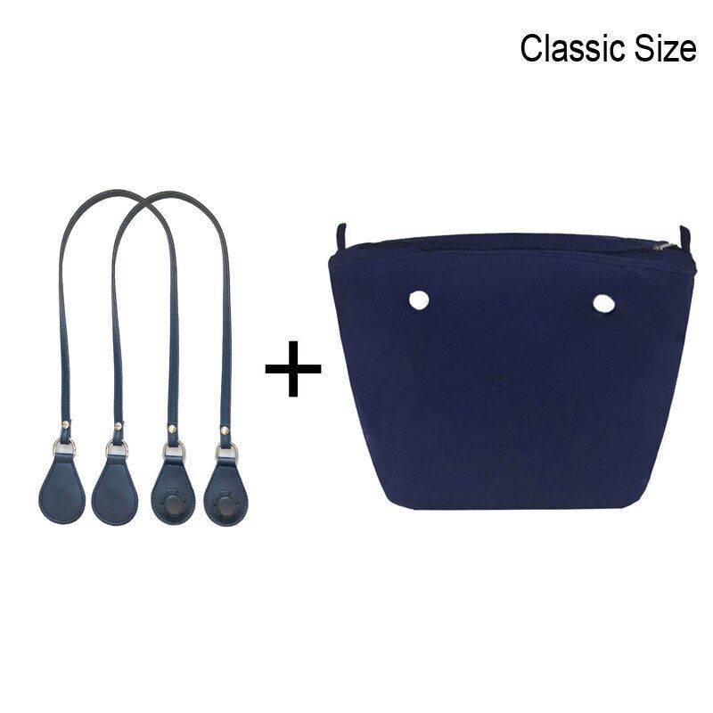 1set Canvas Lining Insert Inner Pocket 85cm Long Handles Microfiber Leather Bag
