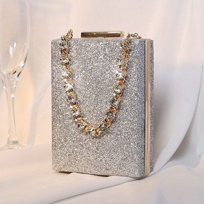 Handbags Ladies Clutch Bag Women Purses Rhinestone Handle Shape Bag