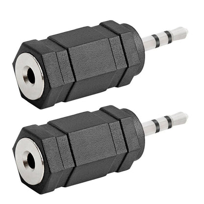 2pcs Stereo Audio Jack Adapter 3.5mm Plug to 2.5mm Jack MP3/MP4 players