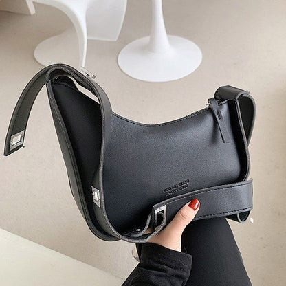 Irregular Square Design Small Shoulder Bag Synthetic Leather Underarm Crossbody