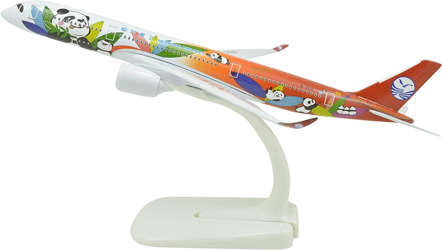 1:400 20cm A350 China Sichuan Airlines Panda Metal Airplane Model Plane Toy
