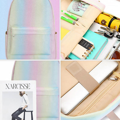 School Bag Opening season Stylish Backpack Students Gradient Schoolbag