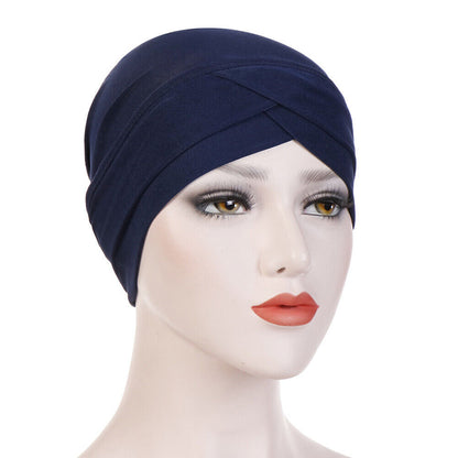 Women Stretch Turban Hat Hijab Headwear Hair Loss Chemo Cap Headwrap Head Cover*