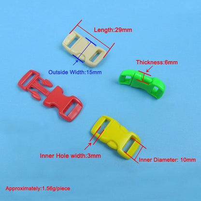 10Pcs Side Release Buckle Curved Paracord Dog Collar Strap Webbing Outdoor Camp