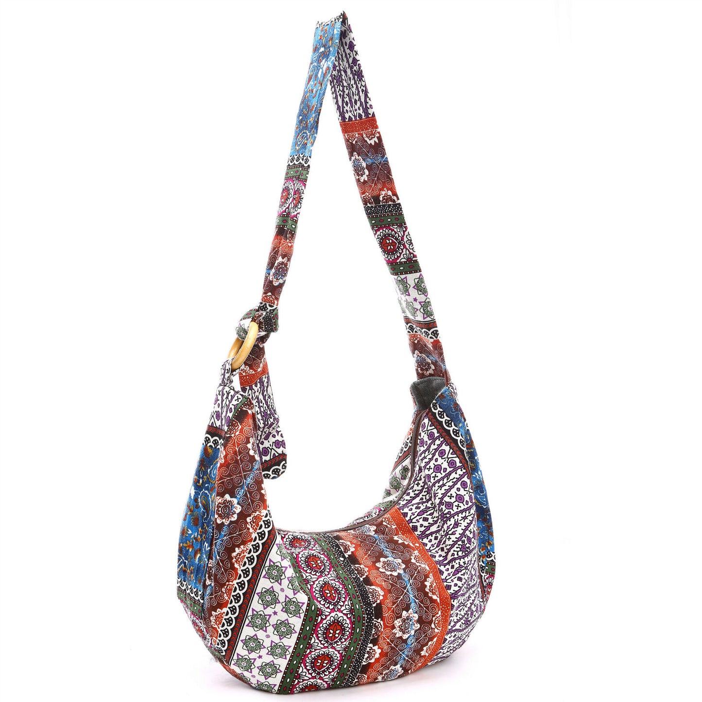 SALE Thai Hippie Boho Hobo Sling Shoulder Crossbody Bag Purse Ethnic Boho Lined