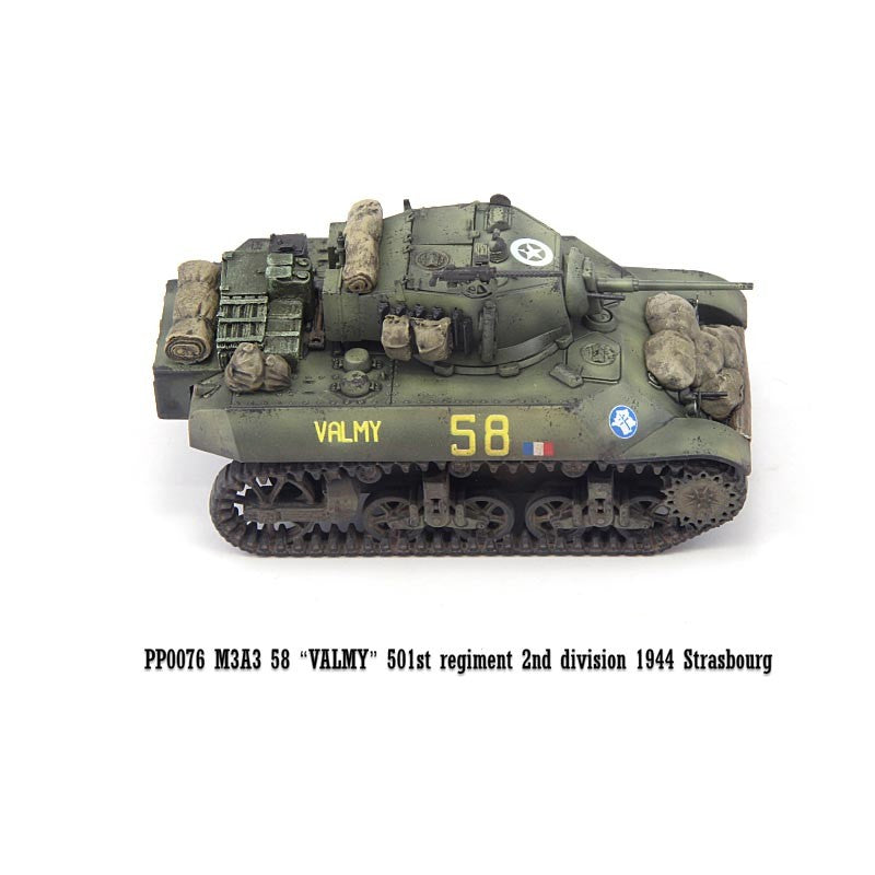 S-Model 1/72 Free French 501st Tank Regiment M3A3 Tank Valmy Finished Model-
