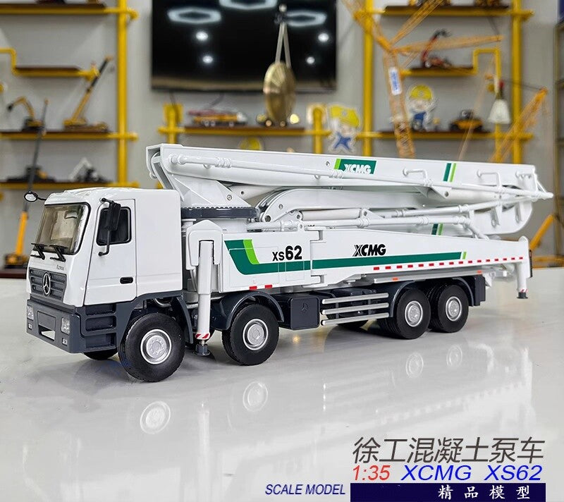 1:35 XCMG SX62 Concrete Pump Truck Construction Machine Equipment Diecast Model
