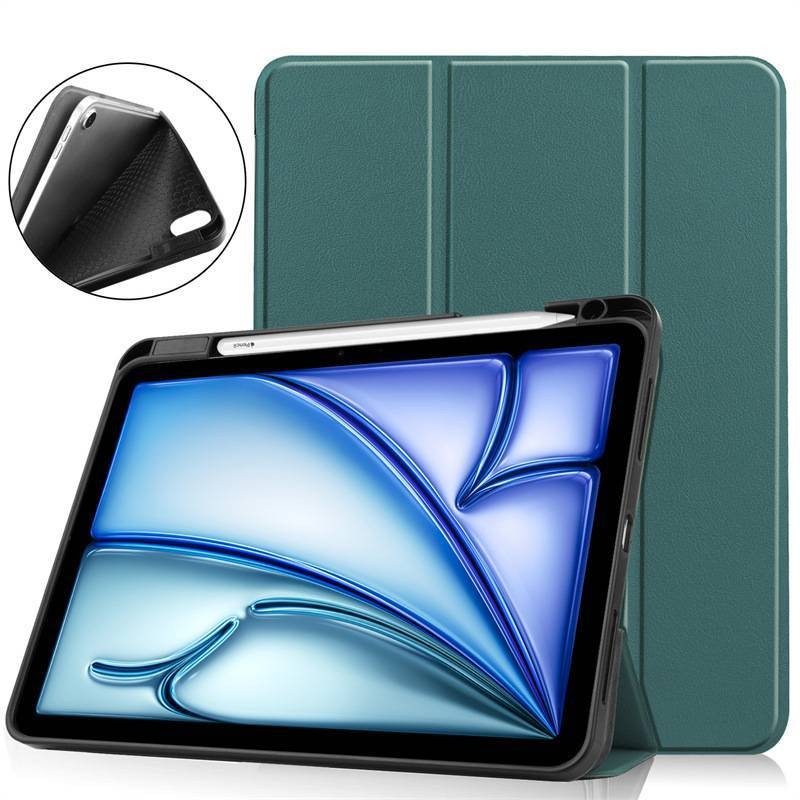 For 2025 iPad Air11 Slim Tri-Fold Folio Case 8-color protective cover PU case