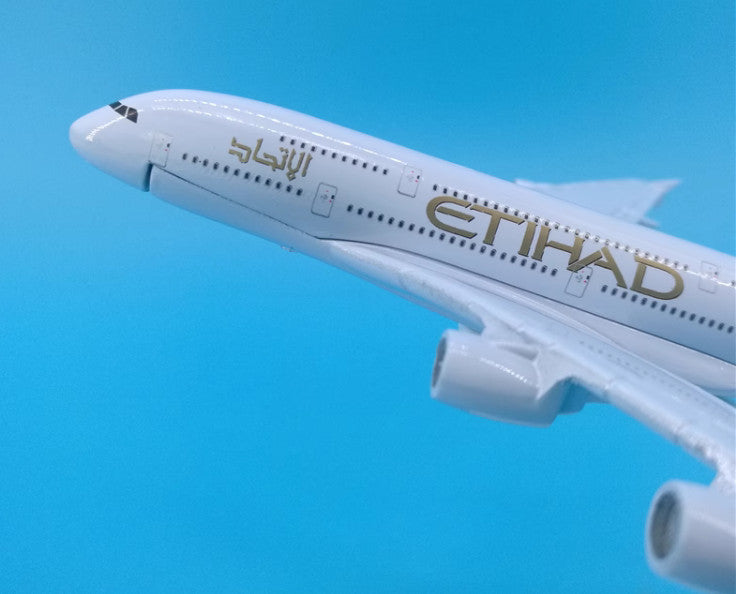 16cm ETIHAD AIRBUS A380 Passenger Airplane Aeroplane Diecast Aircraft Model