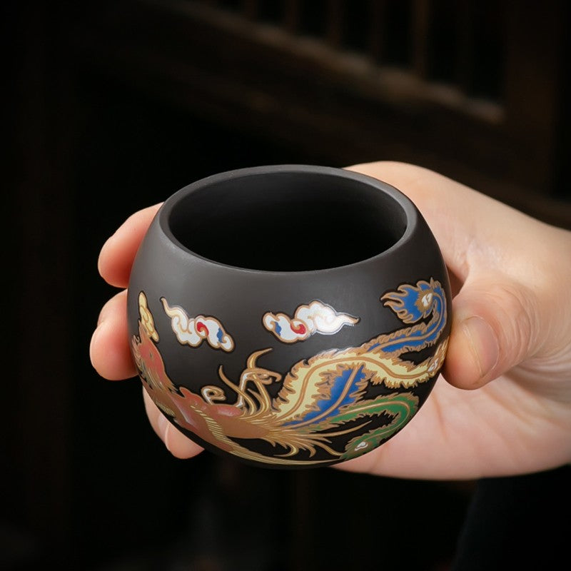 100ml Purple Sand Kungfu Teacup Color Change Tea Set Tea Tasting Cup Household