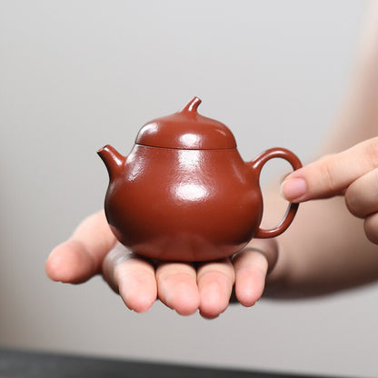 80ml Chinese Kungfu Tea Pot Real Yixing Zisha Zhu Clay With Certificate Handmade