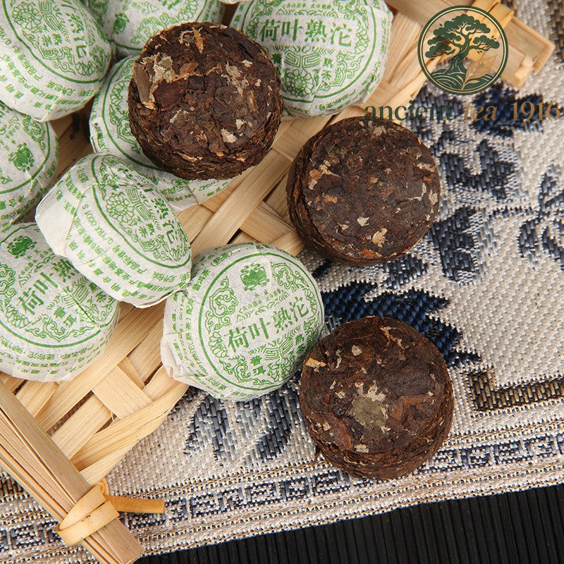 500g Lotus Leaf Xiaotuo Tea Pu'er Ripe Tea