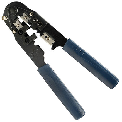RJ45 8P8C Crimping Tool - Modular Plug Crimper with Flat Cable Cutter / Stripper
