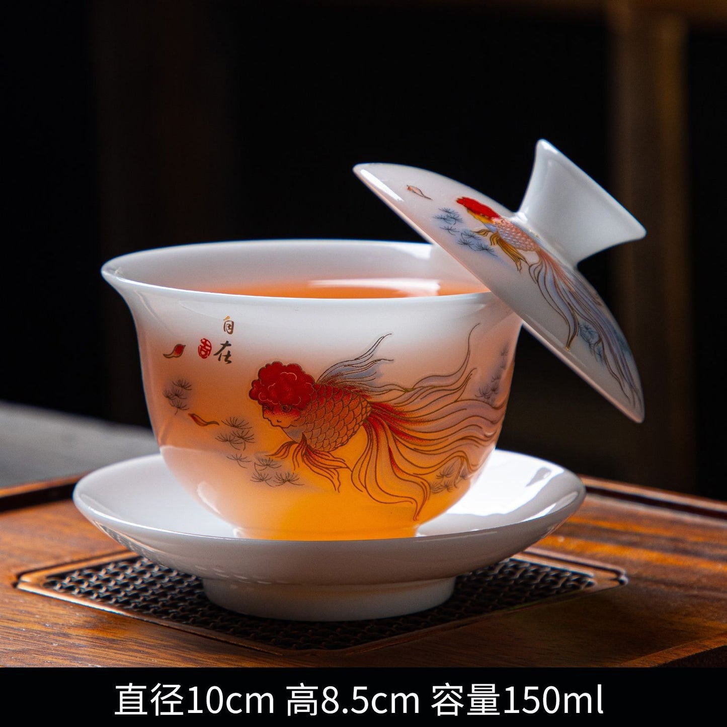 Ice Jade Porcelain Gaiwan Ceramic Tea Bowl Sancai Bowl Tea Set White Porcelain