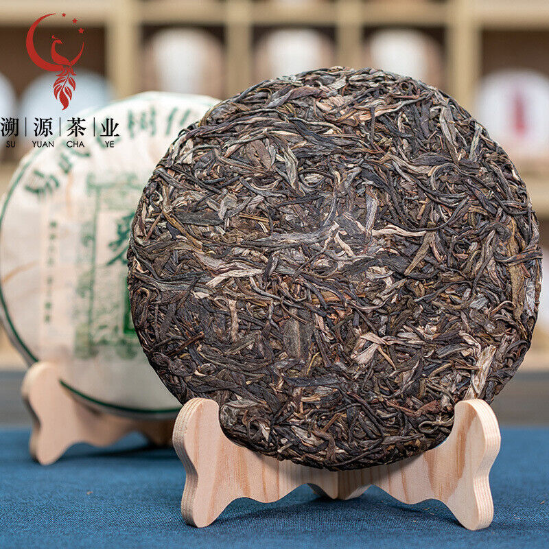 357g Yiwu Heirloom Grünes Siegel Pu'er Raw Tea Cake Yunnan Ancient Tree Cake Tee