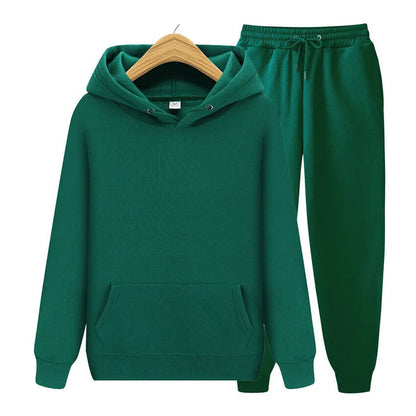 Two Piece Set Women Tracksuit Sportwear Pants Suit Men Autumn Winter Sweatpants