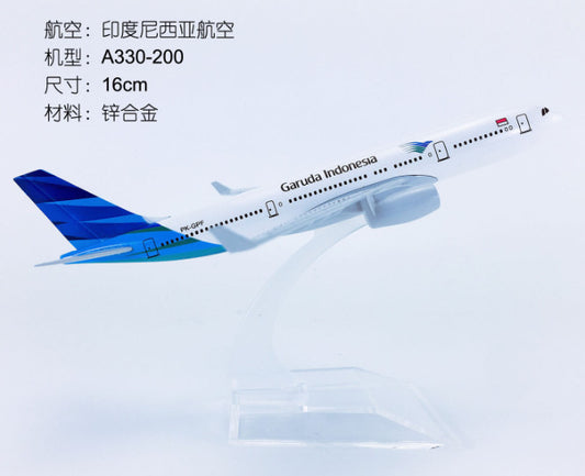16cm Garuda Indonesia AIRBUS A330 Passenger Airplane Diecast Aircraft Model