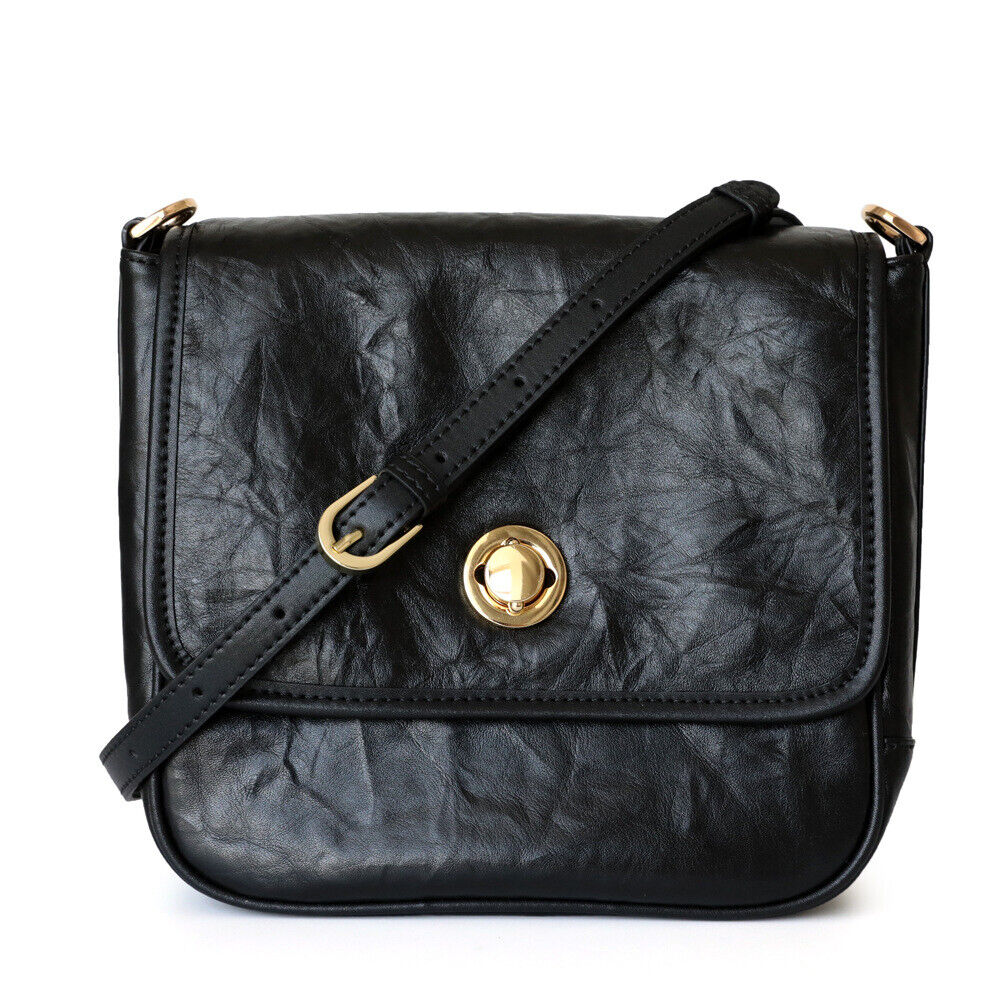 Wrinkled Real Leather Shoulder bag Flap Purse Tote Messenger Crossbody Handbag
