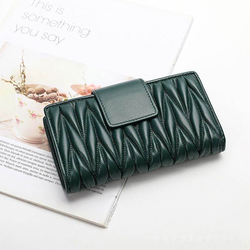 Genuine Leather Wallet Long Large Handbag Zipper Multifunctional 16*10*3 CM 1 PC