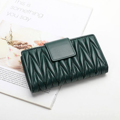 Genuine Leather Wallet Long Large Handbag Zipper Multifunctional 16*10*3 CM 1 PC