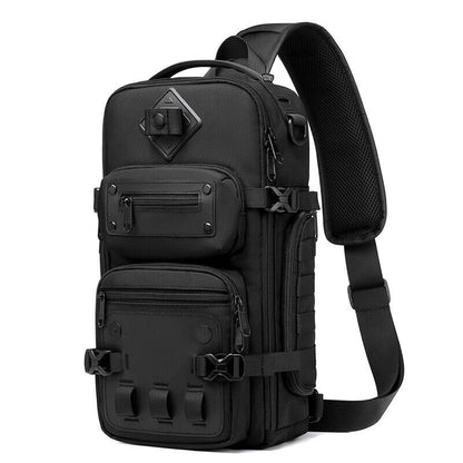 OZUKO Large Capacity Crossbody Bag, Outdoor Tactical Men's Bag Sling Backpack