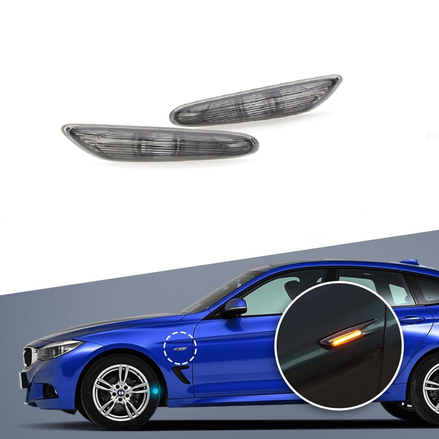 L+R Side Indicator Marker Turn Signal Light For BMW E90 E91 E92 E93 2006-2011 A