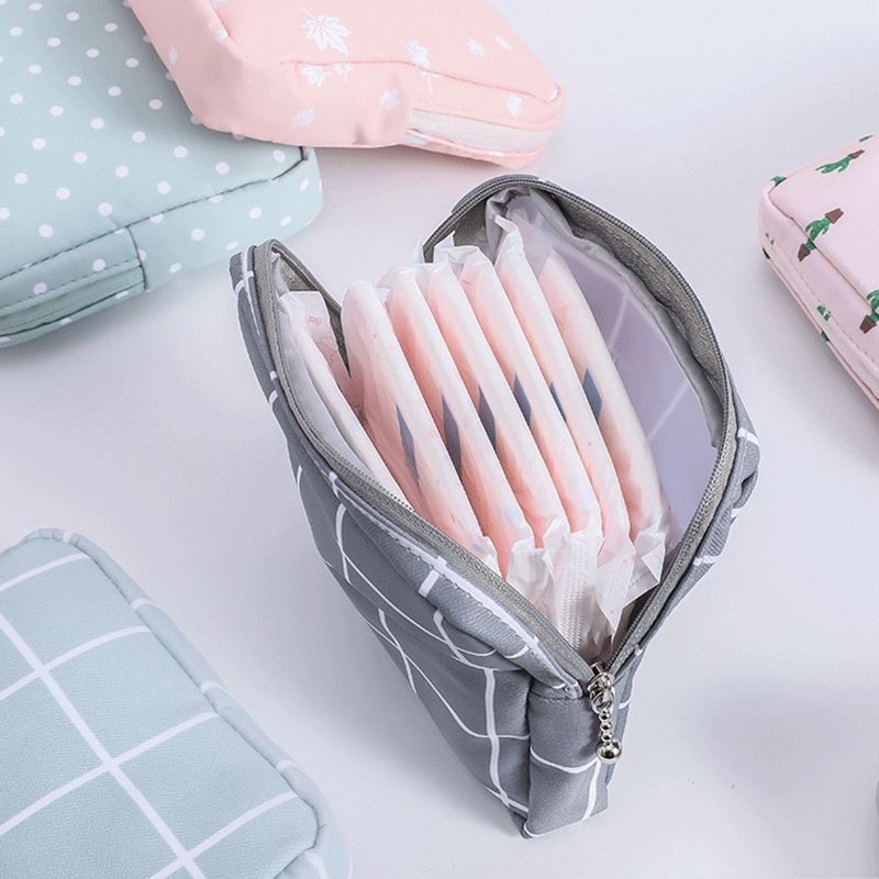 Small Cosmetic Bag Traveling Sanitary Napkin Storage Purse Coin Lipstick Wallet
