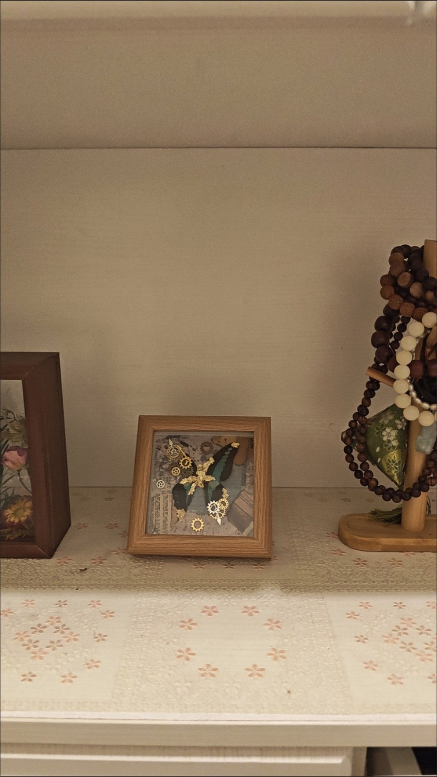 Steampunk Gold Leaf Real Butterfly Frame Chloris Swallowtail Specimen Gift