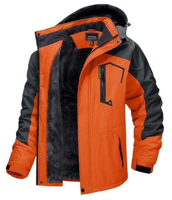 Men's Waterproof Winter Jacket Warm Winter Coat Outdoor Ski Snow Hooded Jacket