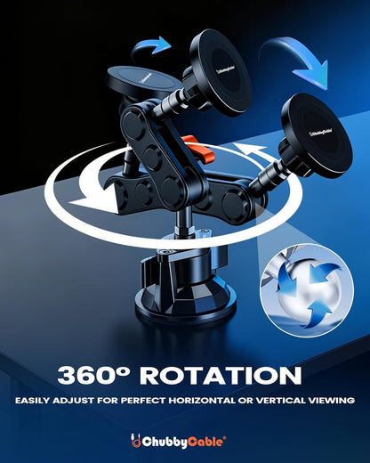 Chubbygrip Pro Dash Mount Vacuum Magnetic Phone Holders for Your Car 360° Rotati