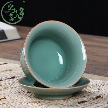 180ml Gaiwan Open Film Cover Bowl Longquan Celadon Kungfu Pot Tea Bowl Tea Cups
