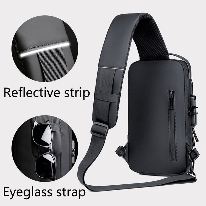 Sling Backpack Crossbody Shoulder Chest Bag Anti-theft Travel Waterproof Oxford