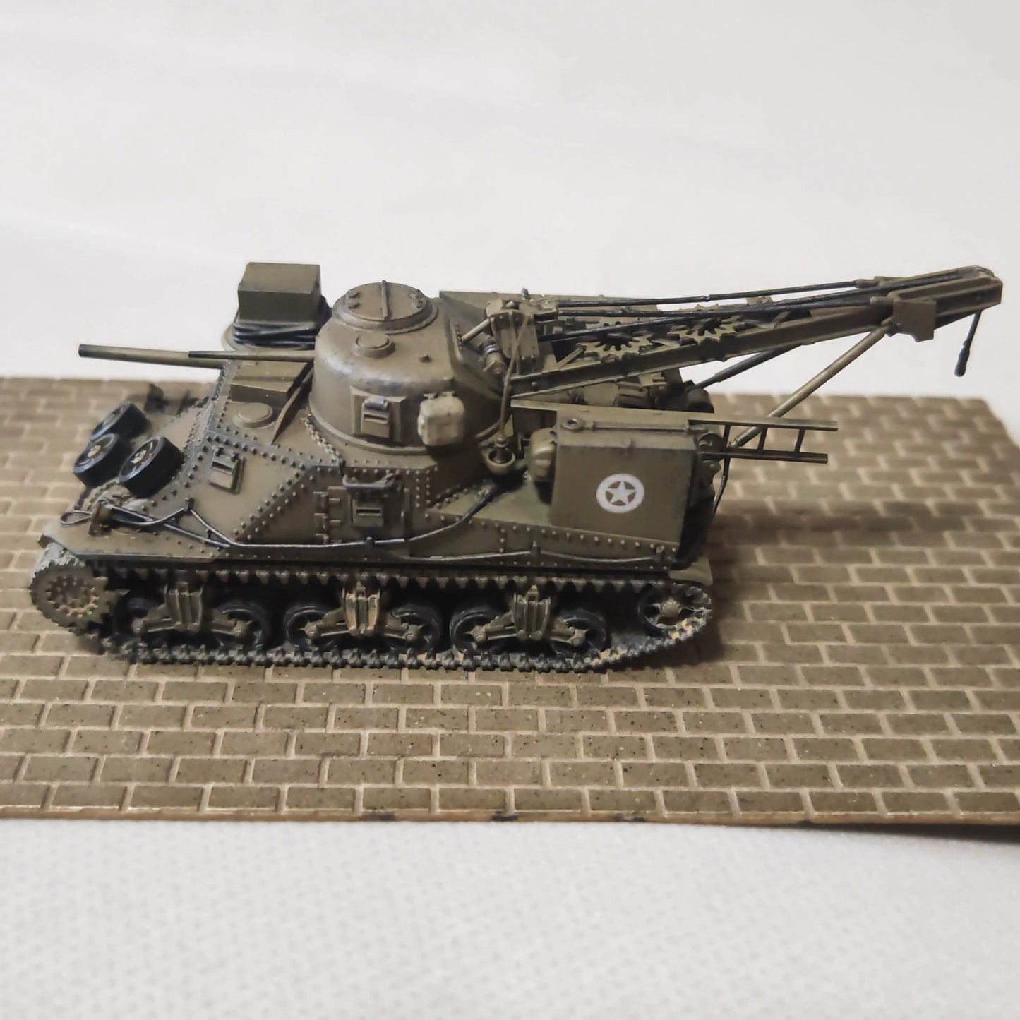 Homemade 1/72 US M31 Tank Recovery Vehicle Finished Model Ornament Toys