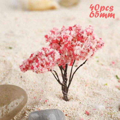 Artificial Miniature Tree 20-70Pcs Plastic Train Scenery Railroad Building Decor