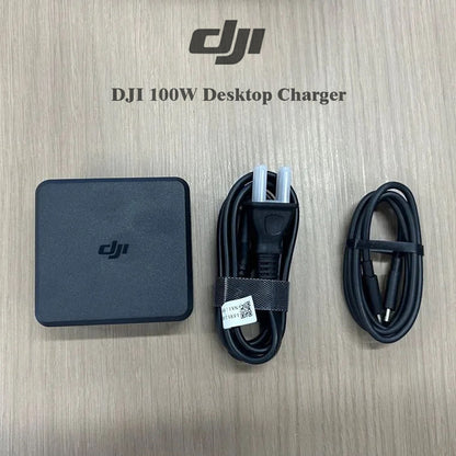 DJI 100W Desktop Charger – Dual USB‑C Fast Charge for Mavic 3/Air 3/Avata