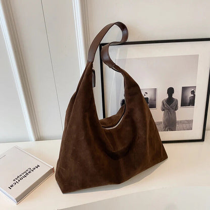 Suede Bag Women 2023 Autumn/winter Popular Shoulder Bag Bucket Bag
