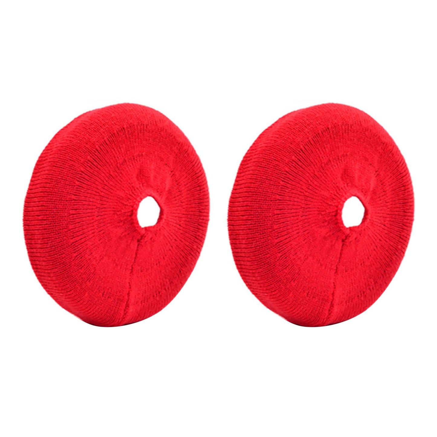 1Pair Red Anti-dust Velour Fabric Case Cover For On-ear Over-ear Headphones ss
