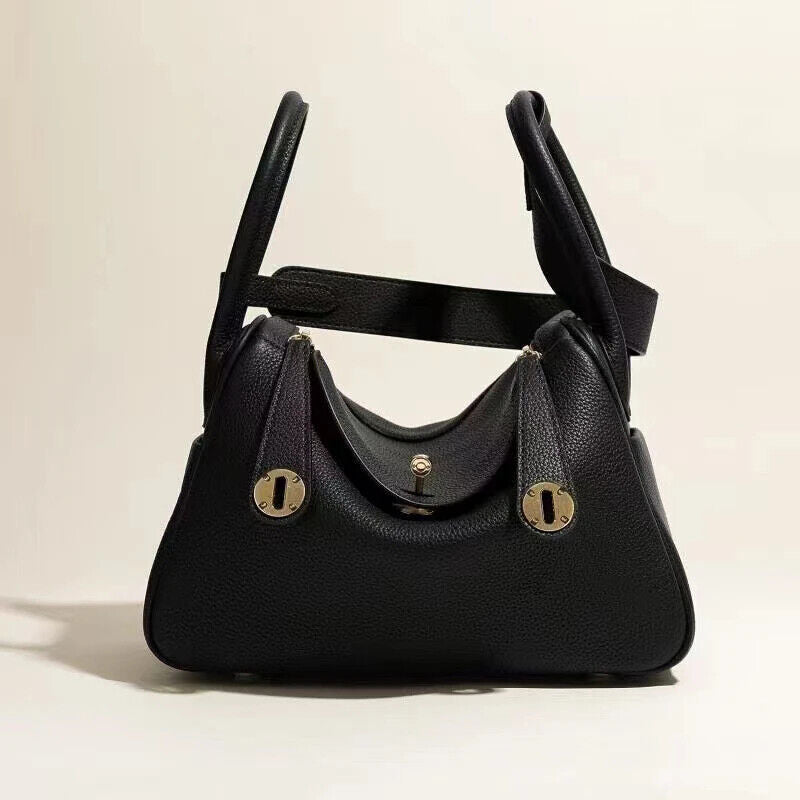 Pillow Handbags Tote Bag Women Golden Lock Soft Cow Genuine Shoulder Crossbody