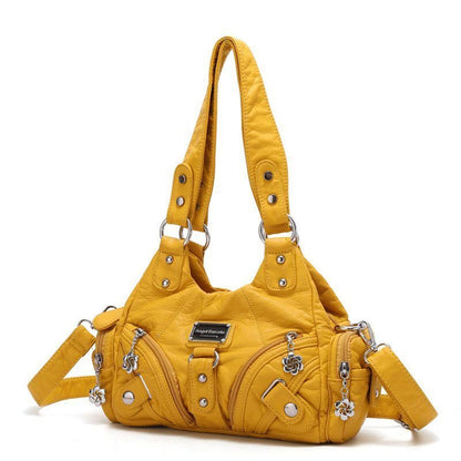 Handbags Luxury Soft Synthetic Leather Shoulder Bags Large Shopping Tote Purses