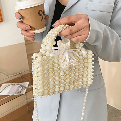 Women Pearl Bag Totes Bags Handbags Ladies Wedding Bridal Handbag Party Purse