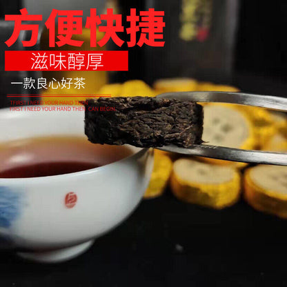 500g Aged Golden Coin Tea Hunan Anhua Black Tea Golden Flower Black Tea Granules